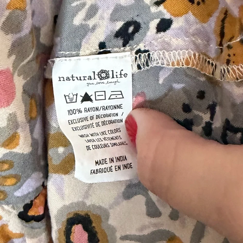 Natural Life Avery Boho Floral Midi Dress SIZE SMALL - Picture 6 of 7